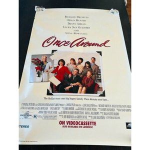 Movie Theater Cinema Poster Lobby Card vtg 1990 Once Around Richard Dreyfuss vhs